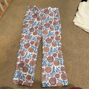 Nwt j crew floral pants size 10